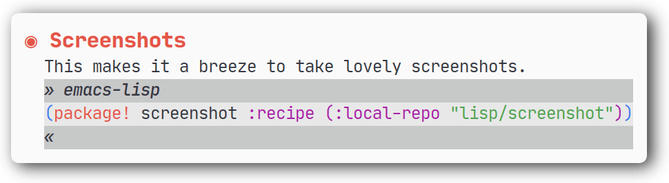 Example screenshot.el screenshot